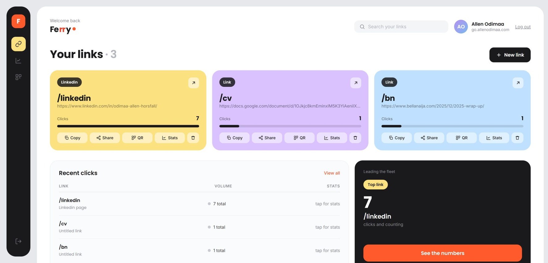 Ferry link tool sample